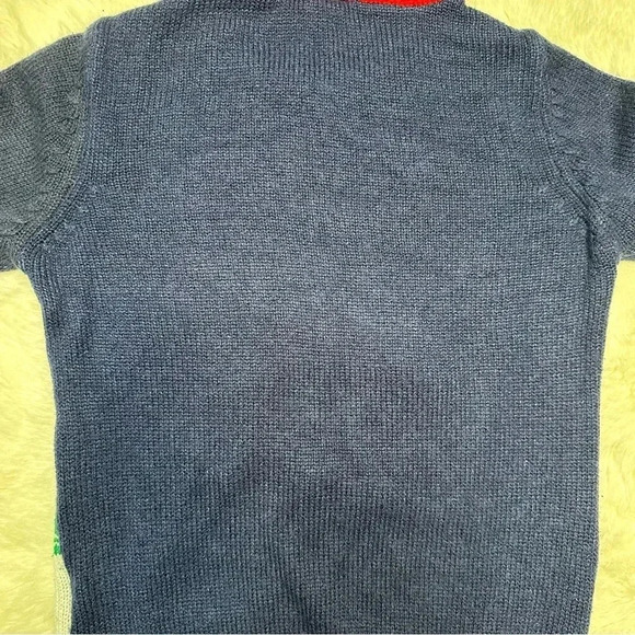 Christmas Santa  Dinosaur Sweater Blue/Green/Red/White Size 6 - Picture 14 of 16